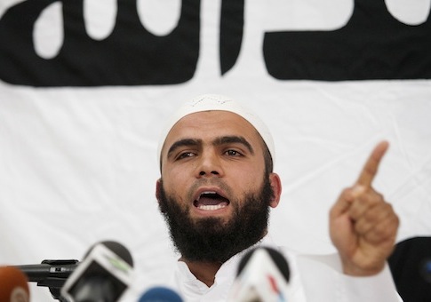 Saif Eddine Errais , spokesman of radical Islam Salafist group Ansar al-Sharia speaks during a press conference / AP