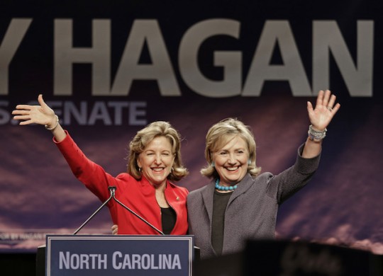 Kay Hagan and Hillary Clinton (AP)