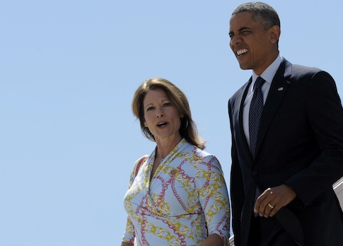 Rep. Cheri Bustos (D., Ill.) with President Barack Obama / AP