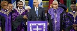 President Obama sings 'Amazing Grace' / AP