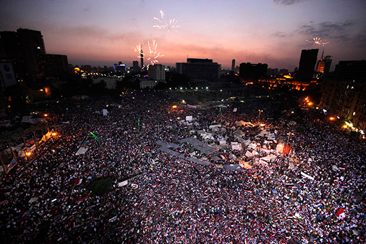 Protesters opposing Egyptian President Mohamed Mursi