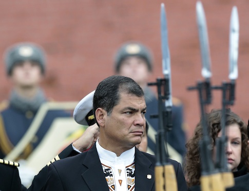 Rafael Correa on offical visit to Russia (AP)