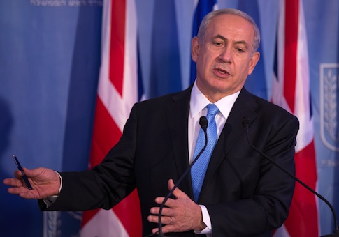 Israeli Prime Minister Benjamin Netanyahu attends a joint press conference