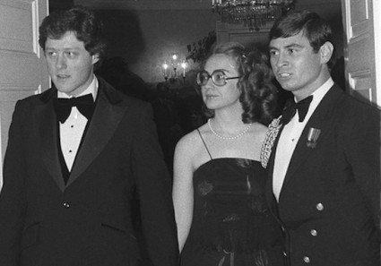 Arkansas Gov. Bill Clinton and his wife Hillary enter the White House Feb. 27, 1979