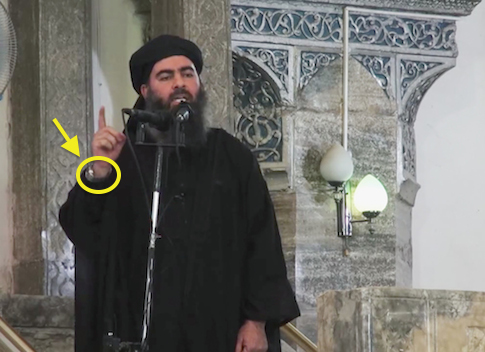 Fancy watch has raised questions about whether al-Baghdadi is out of touch with mainstream terrorists. (AP)