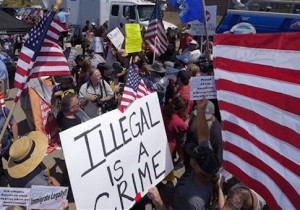 Immigration protest in California / AP