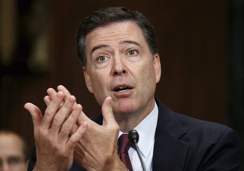 FBI Director James Comey testifies during a Senate Judiciary Committee hearing on "Going Dark: Encryption, Technology, and the Balance Between Public Safety and Privacy" in Washington July 8