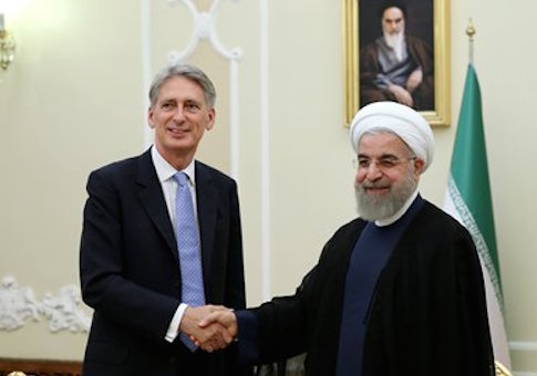 Philip Hammond and Hassan Rouhani