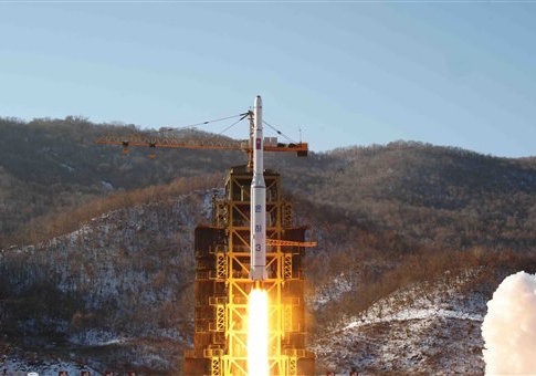 North Korea’s Unha-3 rocket in 2012