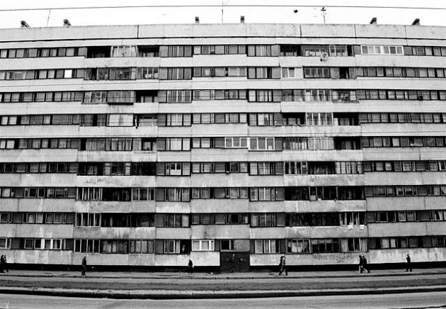 A Soviet apartment block
