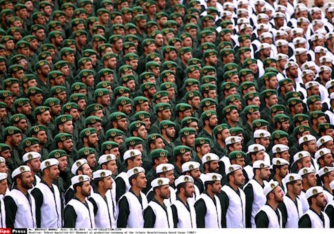 Army cadets at an IRGC graduation ceremony