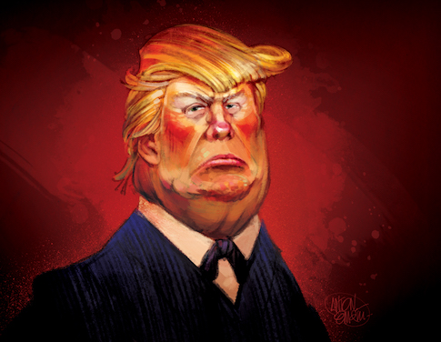 Donald Trump portrait / Illustration for The Washington Free Beacon -- by and © Copyright Anton Emdin 2016. All Rights Reserved. Please do not reproduce without express written permission.