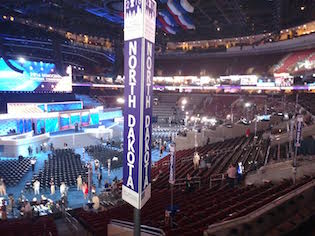North Dakota delegation's view of the stage