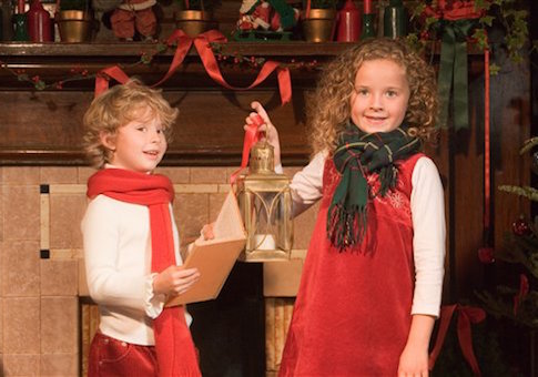 Children singing christmas carols