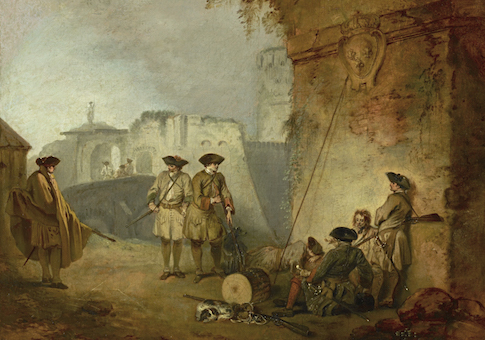 Jean-Antoine Watteau (1684–1721) The Portal of Valenciennes, ca. 1710–11 Oil on canvas 12 3/4 x 16 inches The Frick Collection; purchased with funds from the bequest of Arthemise Redpath, 1991 Photo: Michael Bodycomb
