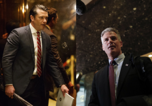 Pete Hegseth and Scott Brown in Trump Tower
