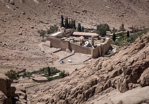 A general view of the Monastery of St. Catherine in Egypt's south Sinai, where a policeman was killed and three others wounded on April 18, 2017 when gunmen opened fire, in an attack claimed by Islamic State jihadists / Getty Images