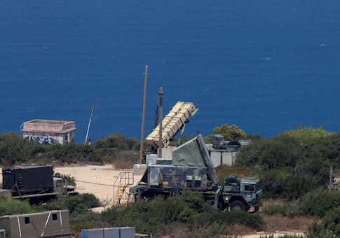 A Patriot anti-missile battery is deployed in the northern city of Haifa, Israel