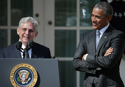 Judge Merrick Garland speaks after being introduced by President Barack Obama as his nominee to the Supreme Court in the Rose Garden at the White House, March 16, 2016 in Washington, DC. / Getty Images