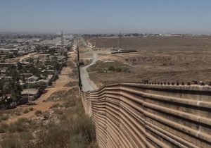 A wall is seen along the border between the United States and Mexico in Tijuana, Mexico