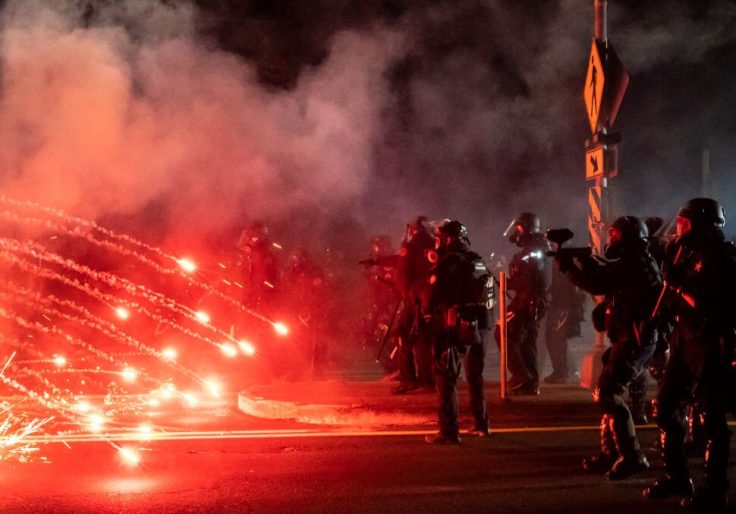 Oregon State Police respond to protests in Portland / Getty Images