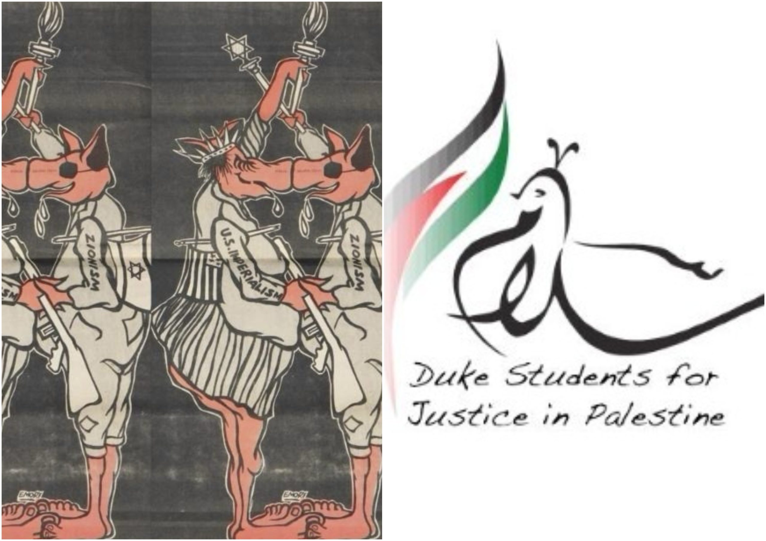 Duke Suspends Students for Justice in Palestine Chapter Over Illustration Depicting ‘Zionism’ as Pig Holding Star of David