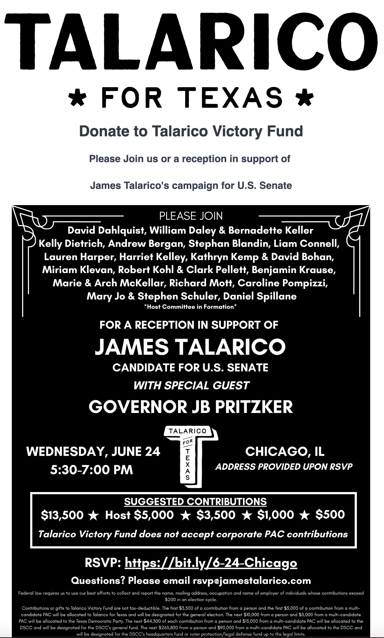 James Talarico, Running for Senate as a Crusader Against Billionaires, Holds Big-Ticket Fundraiser With Billionaire Hyatt Heir JB Pritzker