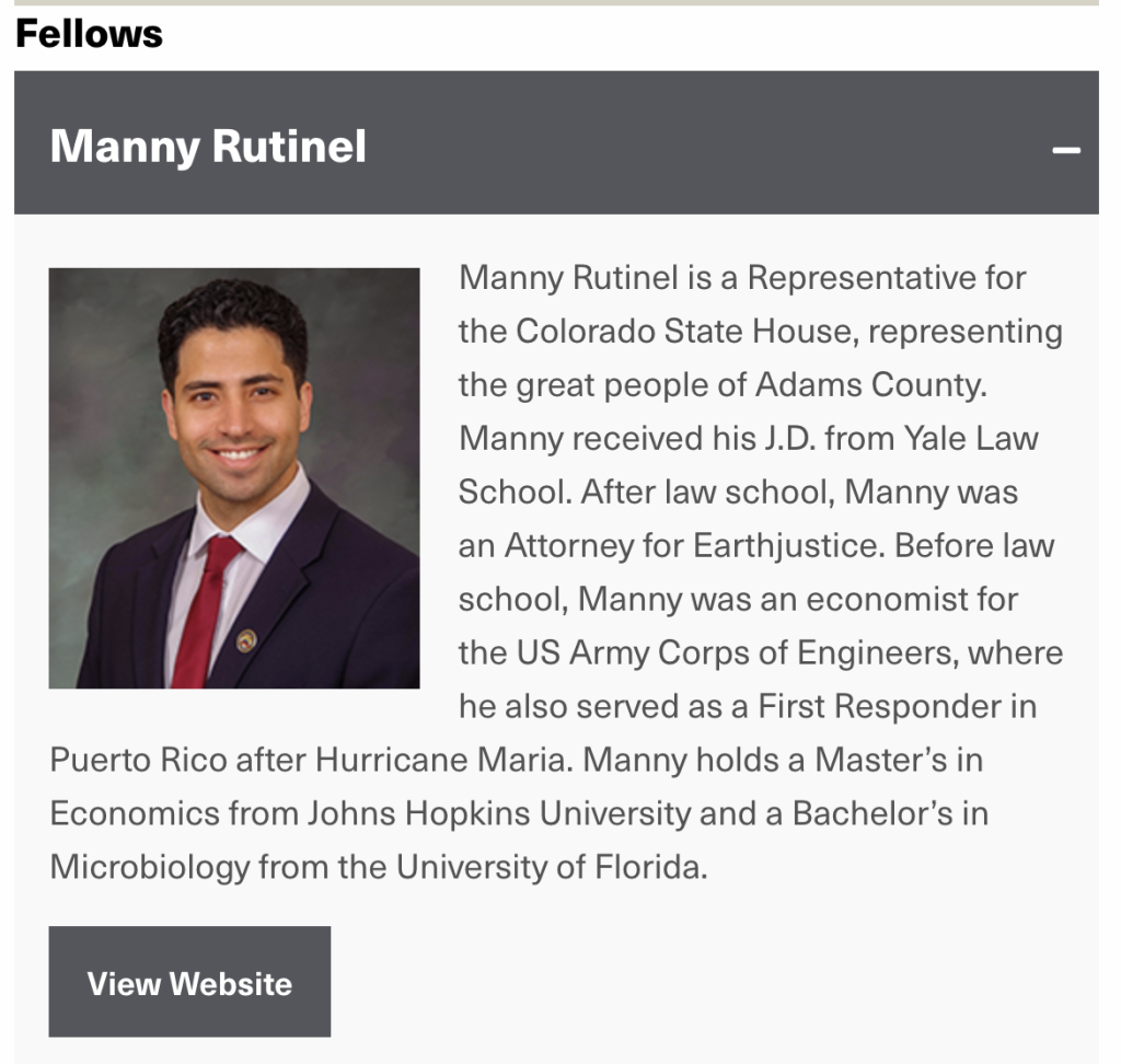 Colorado Dem Manny Rutinel Served as Fellow at University Law Program Tied to Accused Ecoterrorists and Claims of Insect Sentience